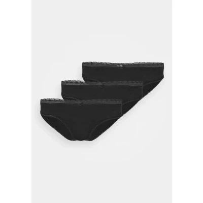 Abbildung von Dorina Damen Classic Hipster Bio Baumwoll Slip, 3er Pack, Naomi, Schwarz/Schwarz/Schwarz, XXXL