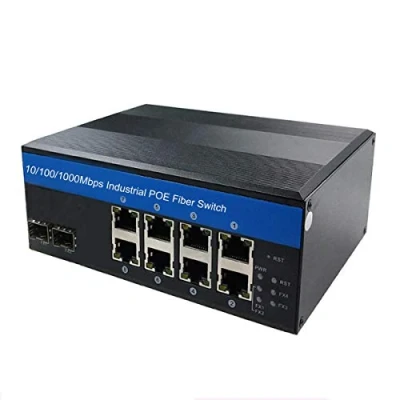 Abbildung von OLYCOM Industrial Switch POE+ 8 Port Gigabit Ethernet mit POE 2Port SFP DIN Schienenmontage IP40 für den Außenbereich