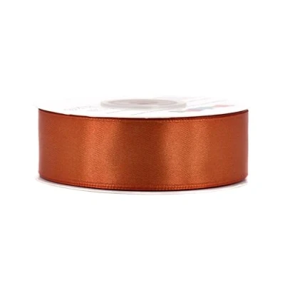 Abbildung von Satinband 25mm x 25m Rolle FARBAUSWAHL in 3/6/12/18/25/38/50/75/100mm farbecht &amp; waschbar Schleifenband für Hochzeit Geschenkband zum Verpacken Dekorieren Basteln Kupfer 785