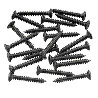 Abbildung von Musiclily 3x22mm Steg Schrauben für E Gitarre,Schwarz(20 Stück)