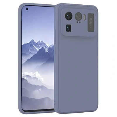 Abbildung von EAZY Case Silikonhülle für Xiaomi Mi 11 Ultra Hülle Silikon Blau weich stoßfeste Handyhülle Schutzhülle mit Kameraschutz Dünn Premium Schutz Cover TPU Phone Bumper in Eisblau
