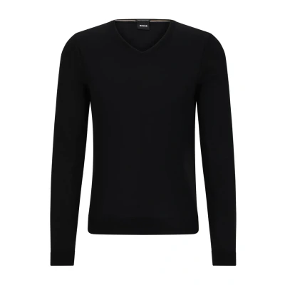 Abbildung von BOSS Melba Strickpullover, Herren, Größe: Small, Black