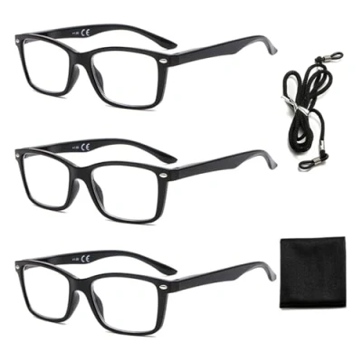 Abbildung von Suertree Lesebrille Feder Scharnier 3 Pack Sehhilfe Augenoptik Brille Lesehilfe für Damen Herren 3.0X BM151