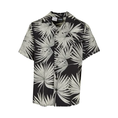 Abbildung von Urban Classics Frond Resort Hemd für Kinder, Größe: 110/116, Black