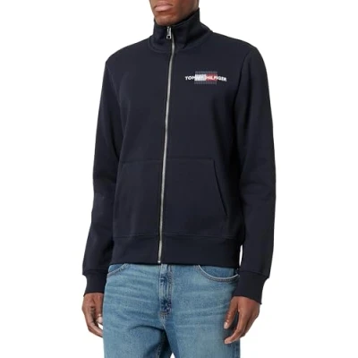 Abbildung von Tommy Hilfiger FLAG Embroidery Sweatjacke, Herren, Größe: 3XL, Desert