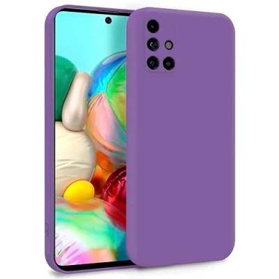 Abbildung von MyGadget Hülle für Samsung Galaxy A71 4G Zweilagige Handyhülle mit Kameraschutz Cover Innenfutter &amp; Silikon außen Lila