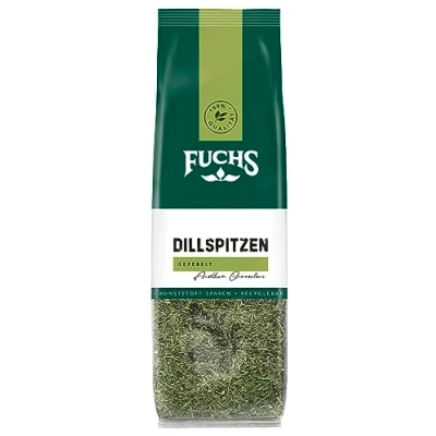 Abbildung von Fuchs Gewürze Dillspitzen im recyclebaren Nachfüllbeutel 20 g