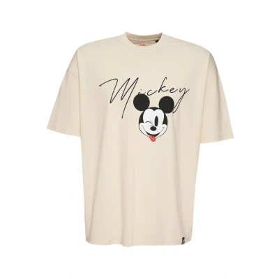 Abbildung von Re:Covered Disney Mickey Signature Tshirt print, Größe: Large, Ecru