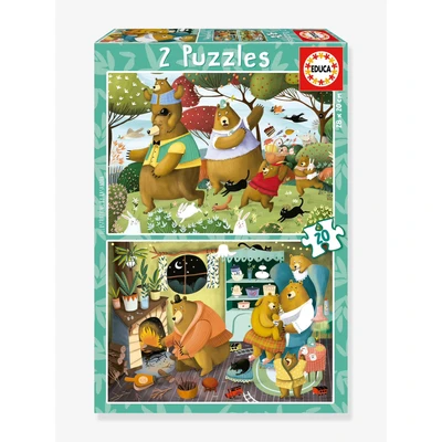 Abbildung von Educa Puzzle 20 Teile für Kinder ab 3 Jahren Waldgeschichten, 2x20 Puzzle, Puzzleset Jahren, Kinderpuzzle, Tiere (19686)