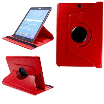 Abbildung von COOVY® 2.0 Cover für Samsung Galaxy Tab S2 9.7 SM T810 T813 T815 T819 Rotation 360 Smart Hülle Tasche Etui Case Schutz Ständer Auto Sleep/Wake up rot