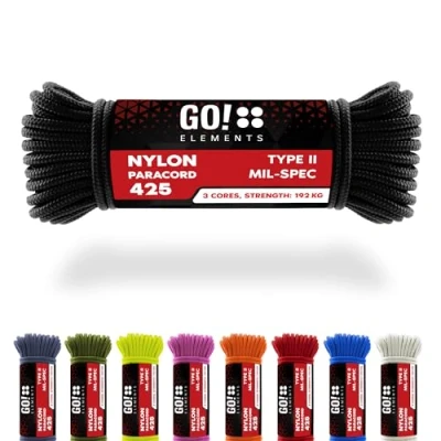 Abbildung von GO!elements Paracord 425 3mm Abspannleine, aus reißfester Nylonschnur