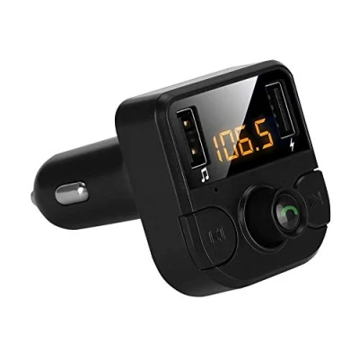 Abbildung von FM Transmitter fürs Auto, Bluetooth MP3 Player Auto mit verlustfreier Tonqualität, Freisprechfunktion und Dual USB Schnellladung