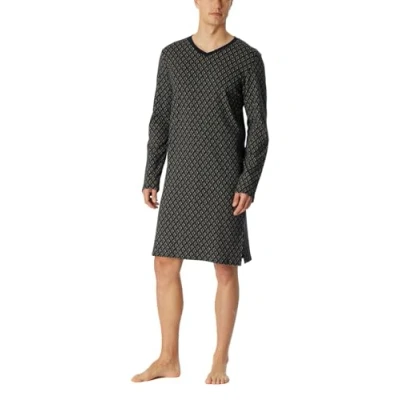 Abbildung von Schiesser Fine Interlock Men Longsleeve Nightdress Dunkelblau Baumwolle 50 Herren
