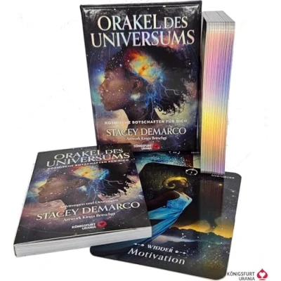 Abbildung von Orakel des Universums Kosmische Botschaften für Dich: 44 Karten mit Silberschnitt und 144 seitiges Booklet