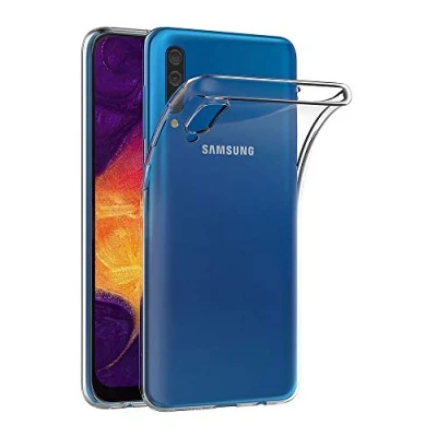 Abbildung von AICEK Hülle Compatible für Samsung Galaxy A50 Transparent Silikon Schutzhülle Case Clear Durchsichtige TPU Bumper Handyhülle (6,4 Zoll)