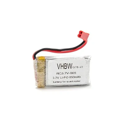 Abbildung von vhbw 1x Akku für Drohne Multicopter Quadrocopter (650 mAh, 3,7 V, Li Ion)