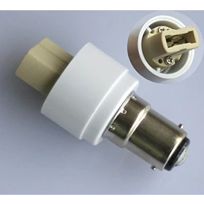 Abbildung von 2x B15 B15D / BA15D Adapter auf G9 Sockel Converter für Halogen LED Stiftsockel