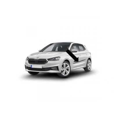 Abbildung von Seitenschutzleisten schwarz kompatibel mit Skoda Fabia IV 5 Türer ab Baujahr 09.2021 F36 (3700036)