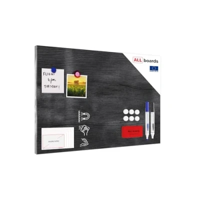 Abbildung von ALLboards Magnettafel Metallische GRAUES HOLZ MetalBoards Memoboard