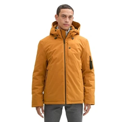 Abbildung von TOM TAILOR Herren 1042206 Gefütterte Jacke mit abnehmbarer Kapuze, 10821 Peanut Butter Brown, M