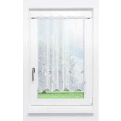Abbildung von LYSEL Scheibengardine Ginkgoblatt (Bx H) 160cm * 90cm Grau/Grau