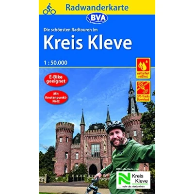 Abbildung von Radwanderkarte BVA Die schönsten Radtouren im Kreis Kleve 1:50.000, reiß und wetterfest, GPS Tracks Download: Mit Knotenpunkt Netz (Radwanderkarte 1:50.000)