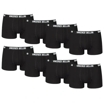 Abbildung von Vincenzo Bellini Hipster Boxershorts, 8er / 12er Pack, Bequeme und atmungsaktive Herren Unterwäsche, Baumwolle Unterhosen (DE/NL/SE/PL, Alphanumerisch, XL, Regular, Schwarz 8er)