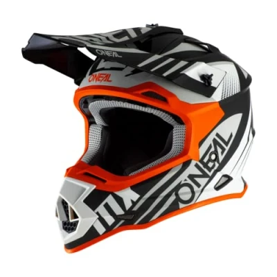 Abbildung von O&#039;NEAL Motocross Helm MX Enduro ABS Schale, Lüftungsöffnungen für optimale Belüftung &amp; Kühlung 2SRS Helmet Spyde 2.0 Erwachsene Schwarz Weiß Orange Größe M