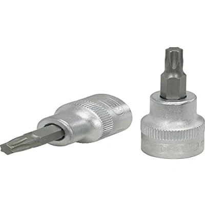 Abbildung von KS TOOLS 911.3884 Steckschlüsseleinsatz DIN3120, ISO1174 T50 Chrom Vanadium Stahl Torx gerändelt