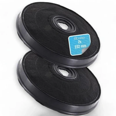 Abbildung von DL pro 2 x Kohlefilter für Bosch 11005728 DHZ2701 Whirlpool 484000008636 E233 AEG Electrolux 9029800472 Dunstabzugshaube