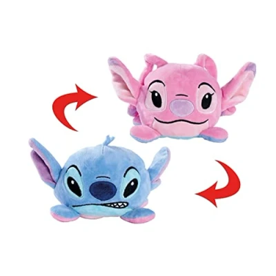 Abbildung von Simba 6315870317 Disney Lilo und Stitch, Wendeplüschtier, 8cm, 2 Gesichter, für Kinder ab den ersten Lebensmonaten geeignet, Blauen, Blue, Pink