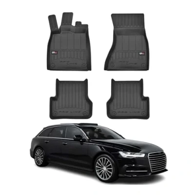 Abbildung von OMAC Gummi Fußmatten kompatibel mit Audi A6 Avant Kombi Limo 2010 2018 Premium TPE Automatten
