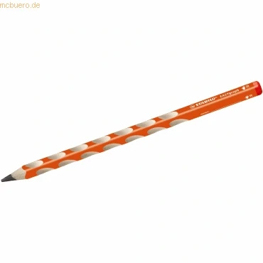 Abbildung von Ergonomischer Dreikant Bleistift für Rechtshänder STABILO EASYgraph in orange Einzelstift Härtegrad HB