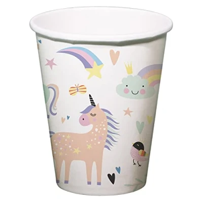 Abbildung von Einhorn und Regenbogenbecher 250ml 6 Stück