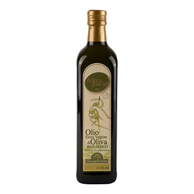 Abbildung von Antica Goccia® Natives Olivenöl Extra Bio 0,75 l [Packung mit 6 flaschen] 100% Italienisch Produkt in Sizilien Kaltextrakt