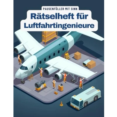 Abbildung von Ein Kreuzworträtsel Buch für Luftfahrtingenieure mit Begriffen aus der Flugzeugbau.: Rätsel und Knobelei in einem Kreuzworträtselheft Flugzeugbauer.