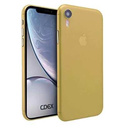 Abbildung von doupi UltraSlim Hülle kompatibel für iPhone Xr (iPhone 10r) 6,1 Zoll, Ultra Dünn Fein Matt Handyhülle Cover Bumper Schutz Schale Hard Case Taschenschutz Design Schutzhülle, orange