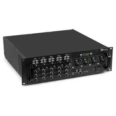 Abbildung von PAM2004 4 Zonen Matrix Verstärker 4x 200W mit Bluetooth 100V &amp; 4/8 Ohm Kanal für Gewerbe, Gastronomie Beschallung HiFi XLR, RCA Mikrofon Eingang
