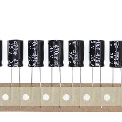 Abbildung von 50 Stück 35V 470UF Steckbarer Aluminium Elektrolytkondensator 10x17 10 * 17mm