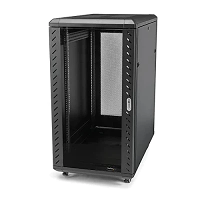 Abbildung von StarTech.com 4 Pfosten 18HE Serverrack/Schrank, 19&quot; Daten Rack/Schrank für IT /Netzwerkgeräte, verstellbare Montageschienen