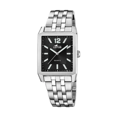 Abbildung von Lotus Quarzuhr Square 18983/4, Armbanduhr, Herrenuhr, Edelstahlarmband, analog