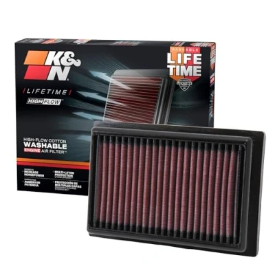 Abbildung von K&amp;N 33 2485 Motorluftfilter: Hochleistung, Prämie, Abwaschbar, Ersatzfilter,Erhöhte Leistung, 2012 2018 (Prius, Corolla Hybrid, Aygo, C HR, Yaris, Tank, Aqua, C1 II, 108)