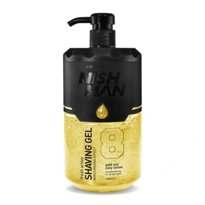 Abbildung von NISHMAN Shaving Gel 8 Fresh Active Rasiergel Gold One 1000 ml