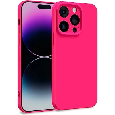 Abbildung von MyGadget Hülle kompatibel mit iPhone 14 Pro Zweilagige Handyhülle Kameraschutz Cover Innenfutter &amp; Silikon außen Pink