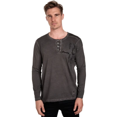 Abbildung von Rusty Neal Langarmshirt, mit kurzer Knopfleiste