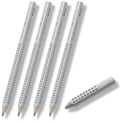 Abbildung von Faber Castell Bleistift Jumbo Grip (4 Bleistifte B + Radierer)