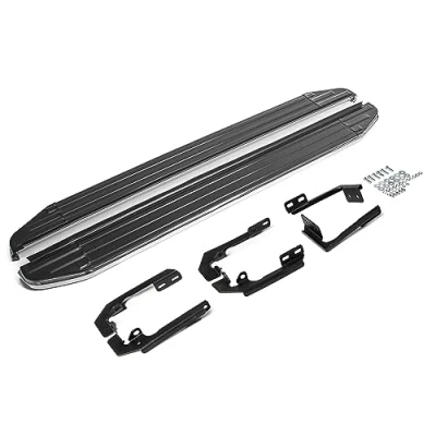 Abbildung von Trittbretter Seitenschweller kompatibel mit Isuzu D Max 2015 2023 TÜV ABE Silber Schwarz Aluminium 2X