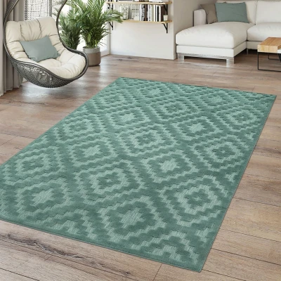 Abbildung von TT Home Teppich &quot;Toscana 302&quot;, rechteckig, 14 mm Höhe, In &amp; Outdoorteppich Wetterfest Balkon Küche