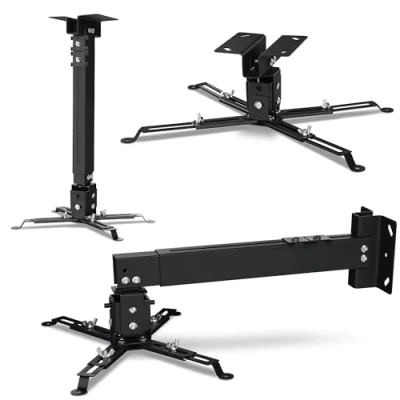 Abbildung von Overmax Ceiling Mount Projektorhalterung bis zu 20 kg, verstellbare Länge 25 Grad Winkelverstellung, Hergestellt aus Stahl, Wand und Deckenmontage, leichte stabile Konstruktion
