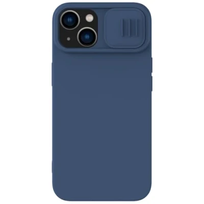 Abbildung von Nillkin CamShield Silikon Hülle für Apple iPhone 15 Plus Back Cover mit Kamera Slider Blau